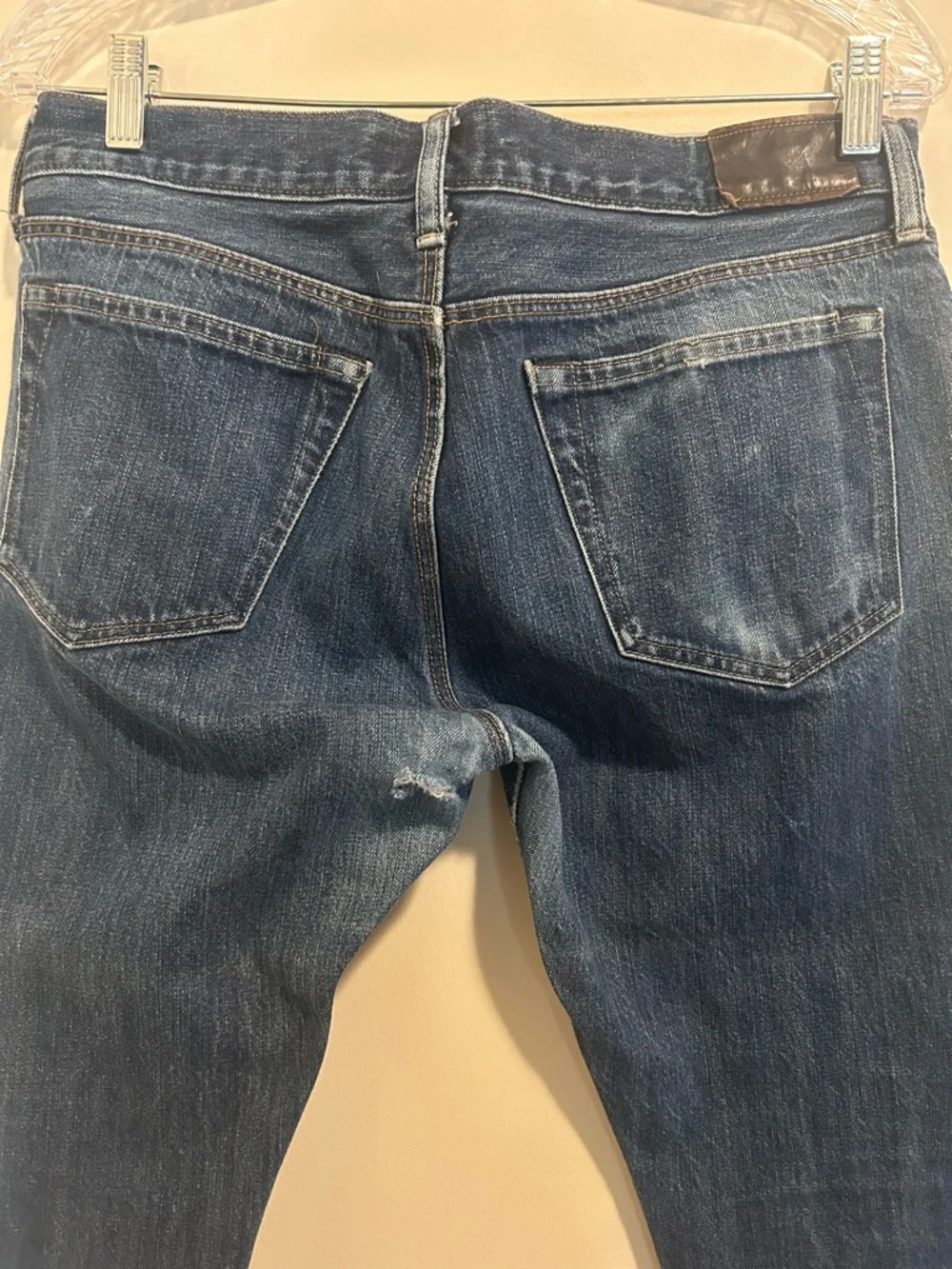 J. Crew Men's 484 Straight Jeans in Dark Blue‎ Denim